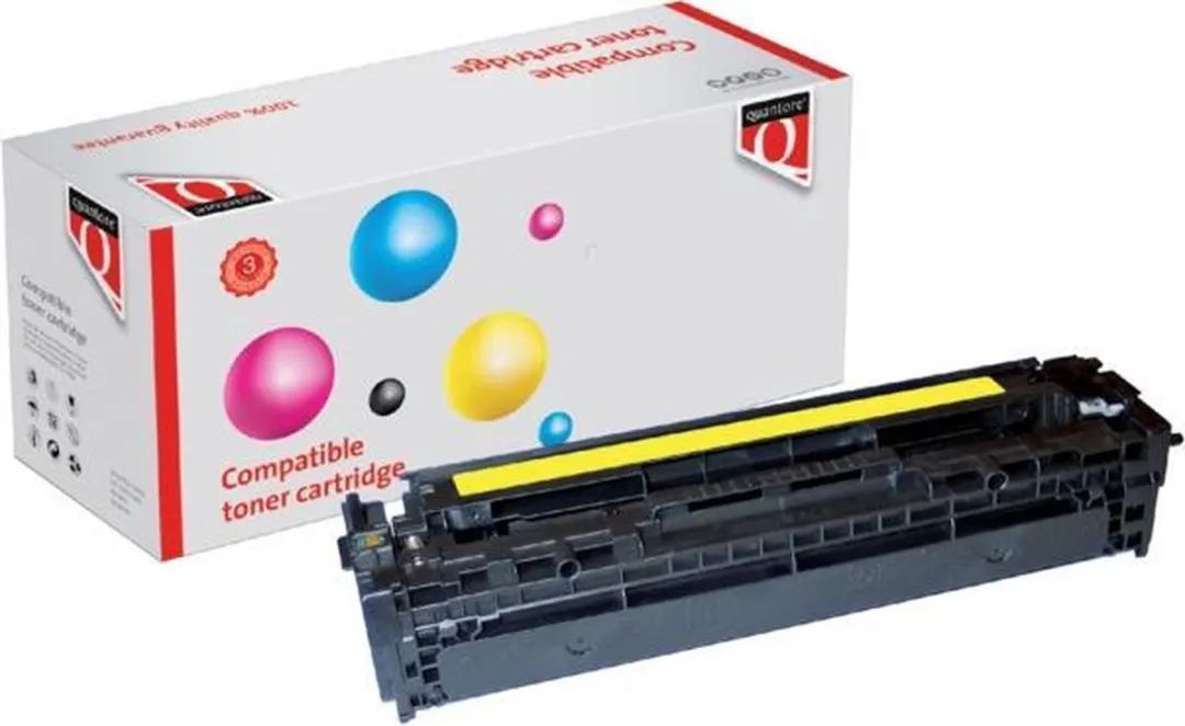 Quantore HP CB542A Tonercartridge Geel 1400 Pagina's