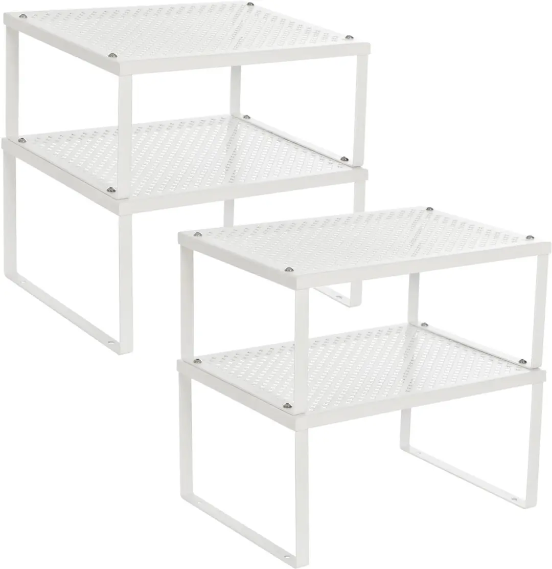 SONGMICS Spice Rack Set van 2, Keuken Organizer, Uitbreidbaar, Stapelbaar Keuken