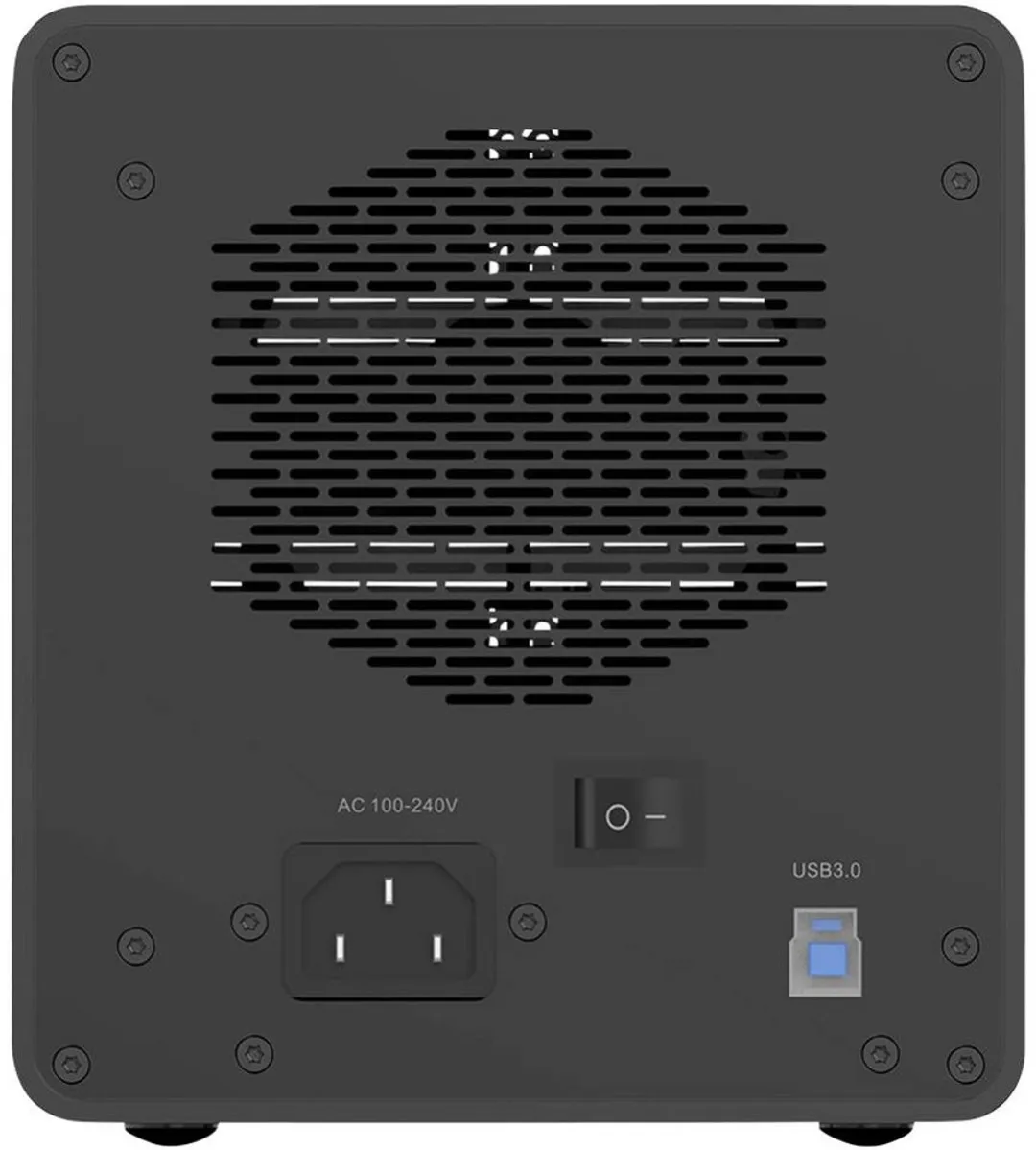 Renkforce RF-6647598 4-Bay 3.5" HDD Behuizing - USB 3.0 - Zwart