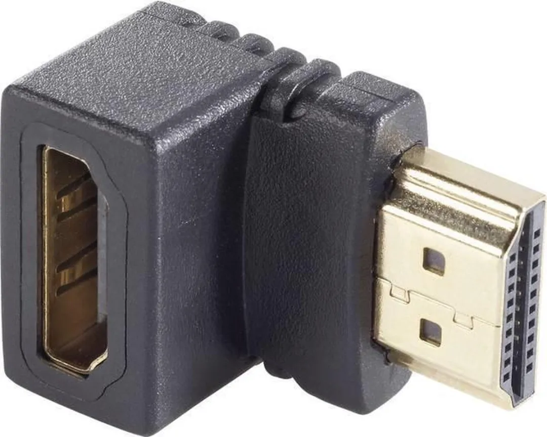 SpeaKa Professional SP-7870132 HDMI Adapter 90° - Verguld - Zwart