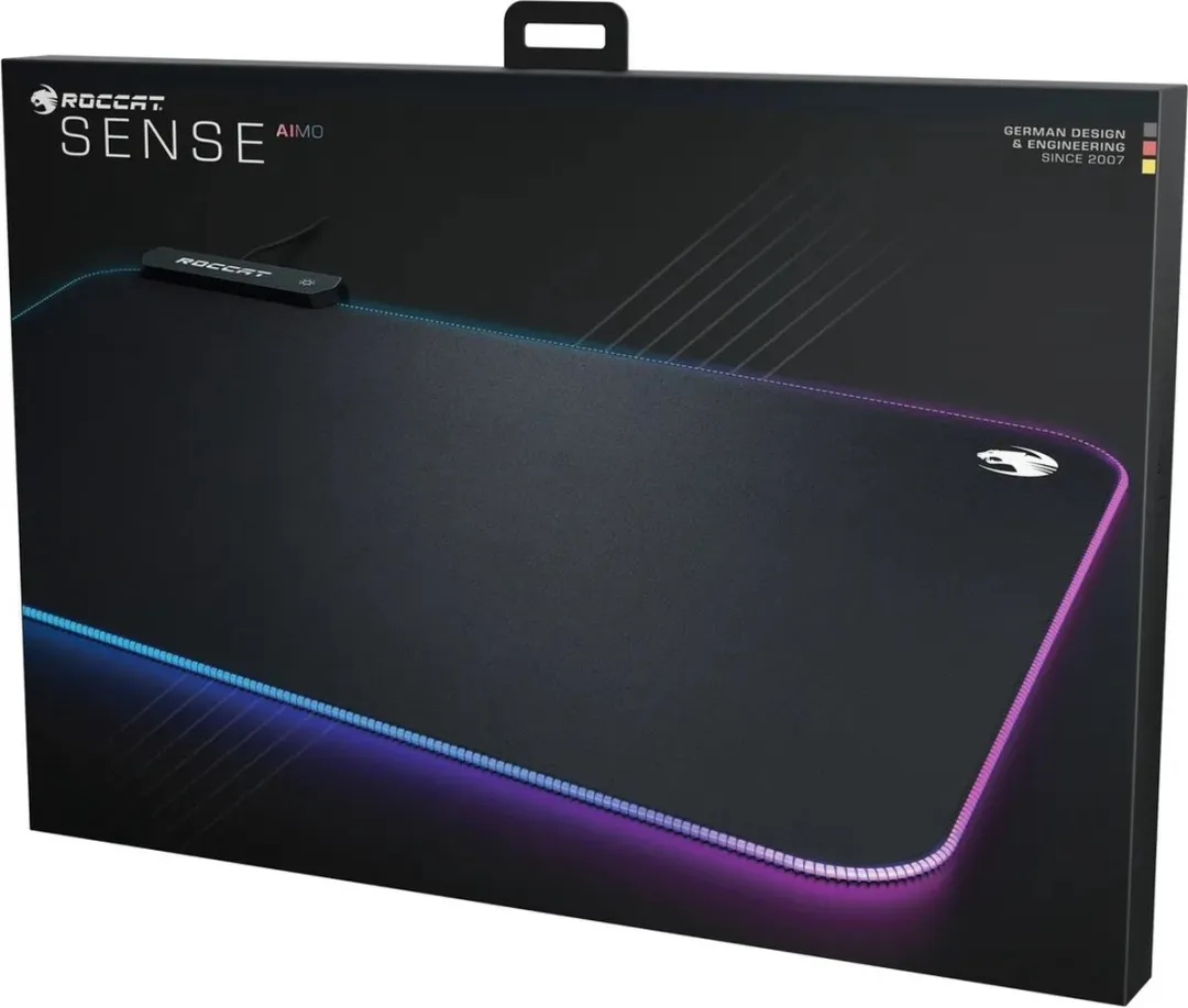 Roccat Sense AIMO Muismat - Verlicht Zwart 353x256mm