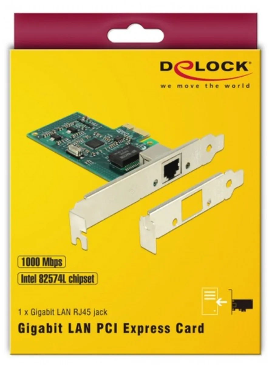 Delock PCIe 1x Gigabit LAN Kaart 89943 - Zwart - afbeelding 6 van 6