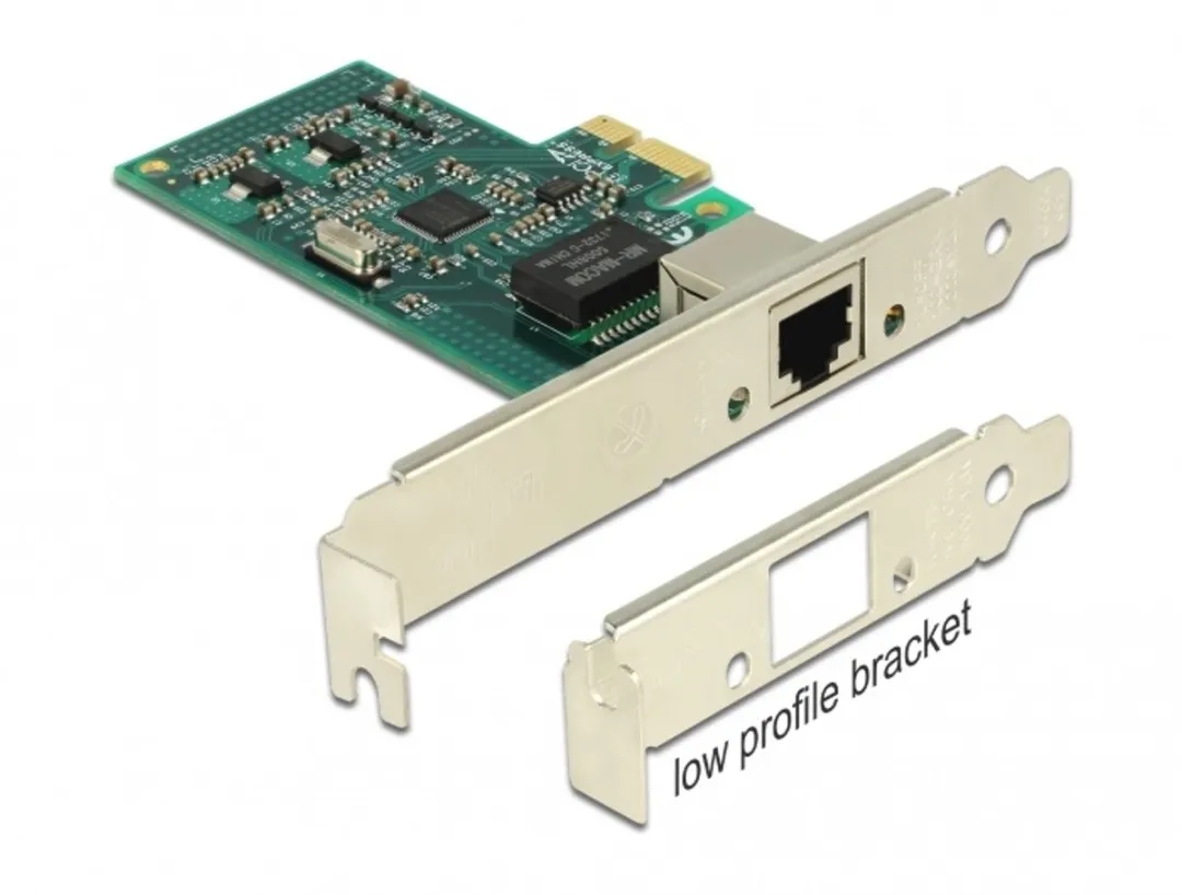 Delock PCIe 1x Gigabit LAN Kaart 89943 - Zwart