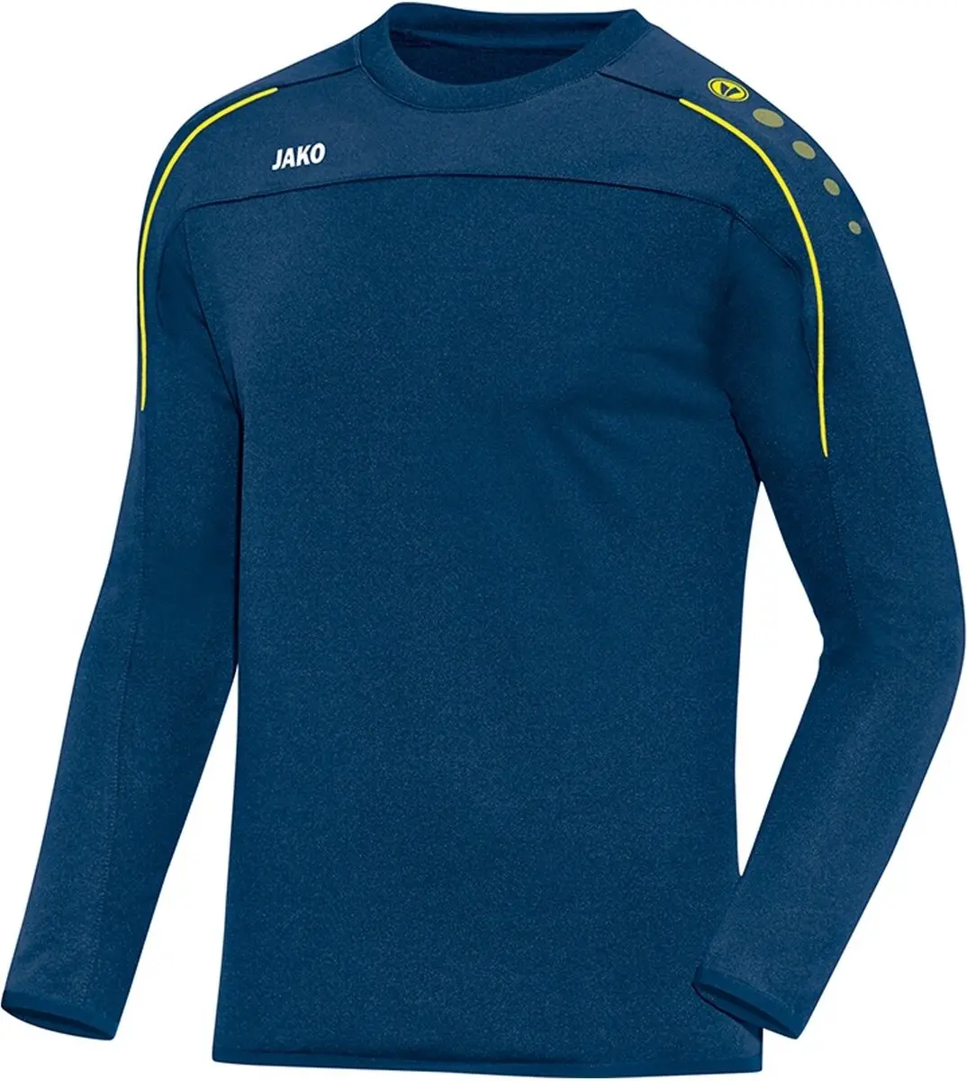 Jako Classico Sweater Heren - Nachtblauw / Citroen | Maat: L