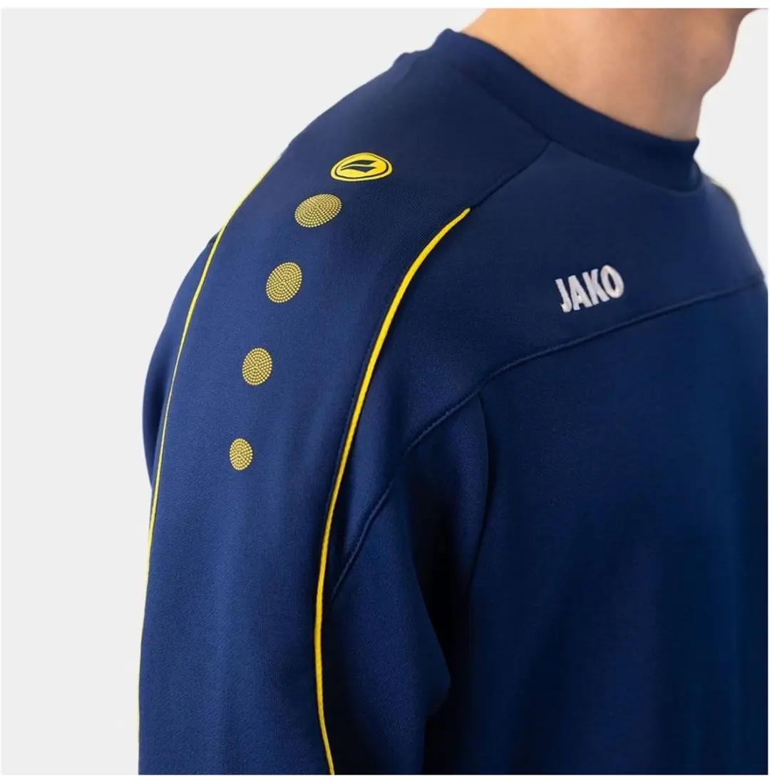 Jako Classico Sweater Heren - Nachtblauw / Citroen | Maat: L - afbeelding 2 van 3