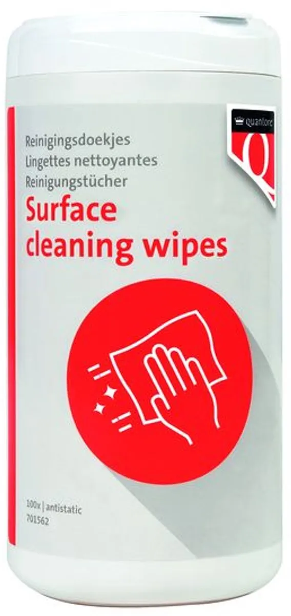 Quantore Reinigingsdoekjes 100 Stuks - 12 Dispensers - Wit