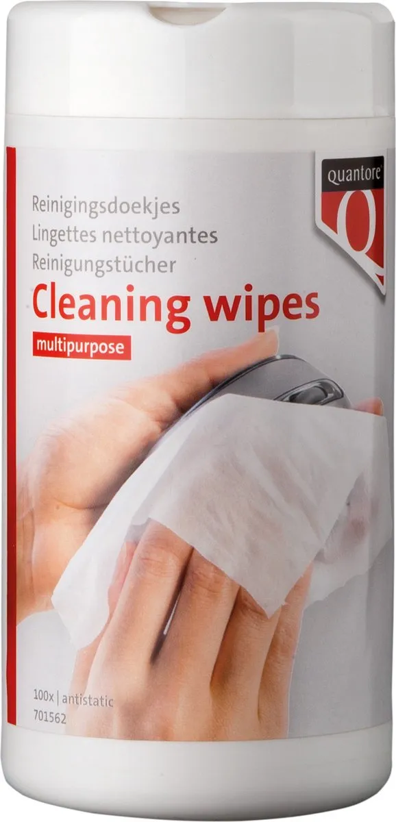 Quantore Reinigingsdoekjes 100 Stuks - 12 Dispensers - Wit