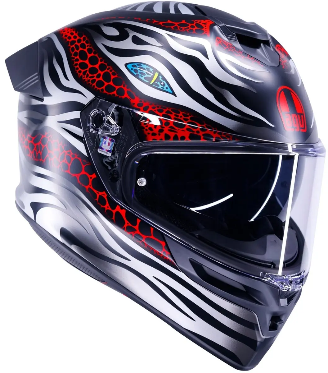 AGV K5 motorhelm Viverna mat zwart grijs rood L