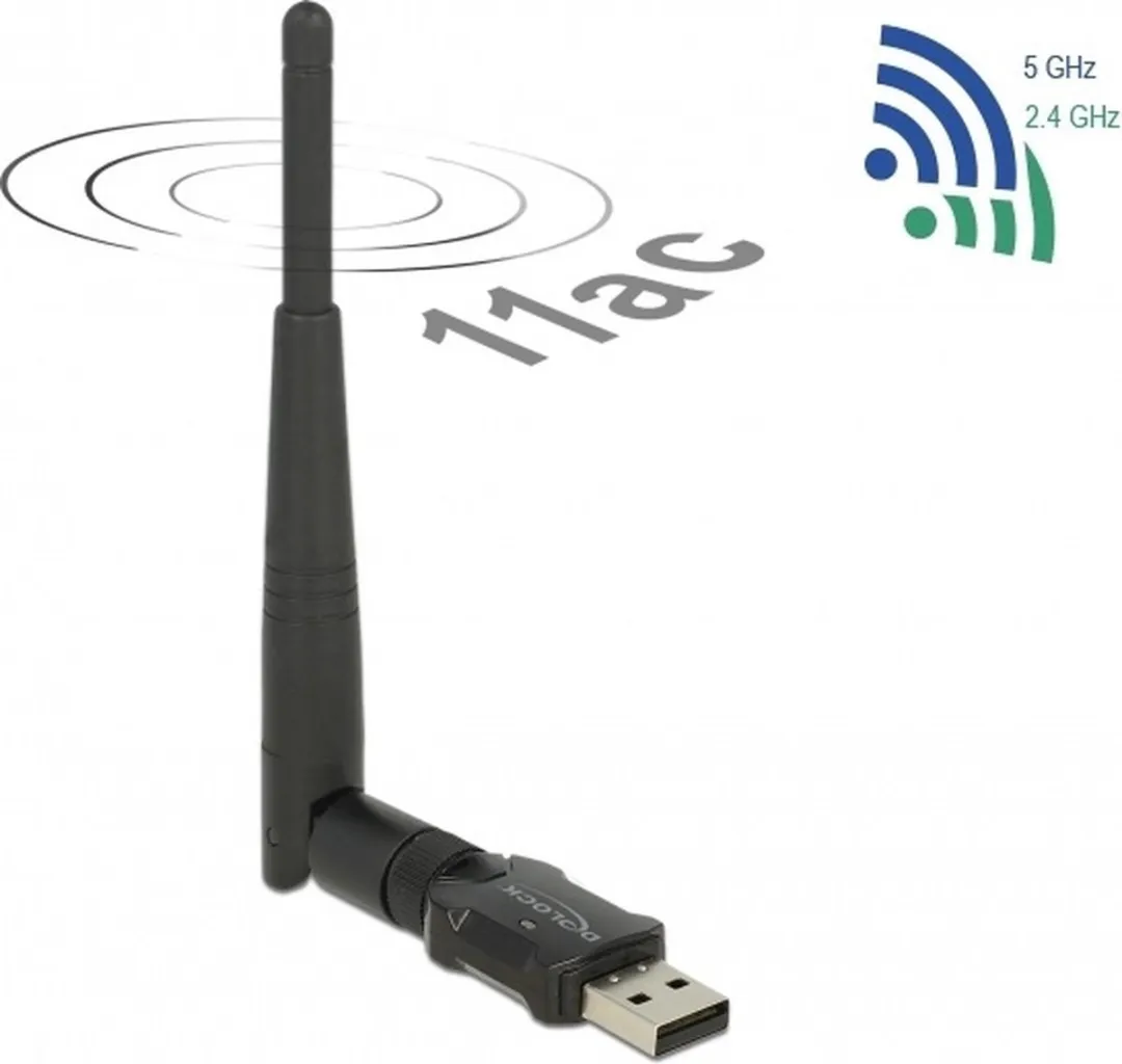 Delock USB-A Wi-Fi Dongle AC600