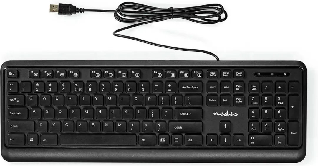 Nedis KBMU200BKUS Bedraad Toetsenbord - Zwart
