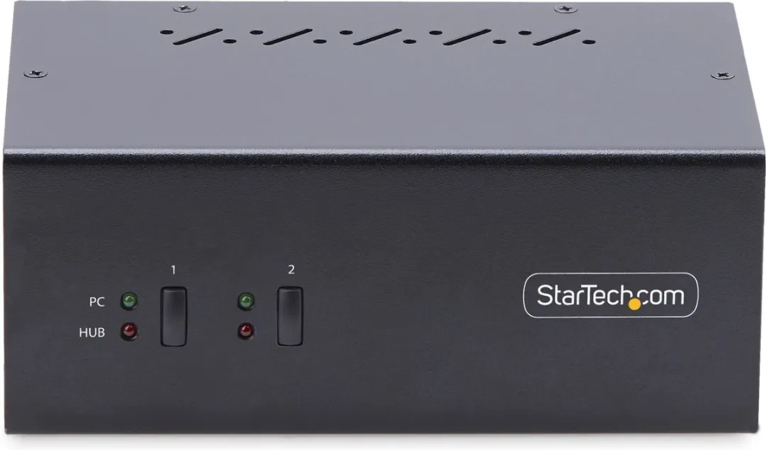 Startech P2DD46A2-KVM-SWITCH KVM Switch 2x DisplayPort - 4K 60Hz - USB 5Gbps/2.0 - Zwart