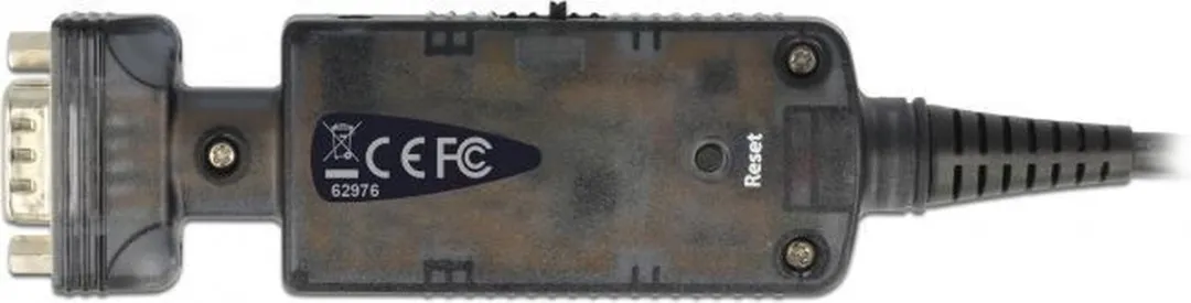 Delock Ethernet naar RS-232 Converter 10/100Mbps - Zwart