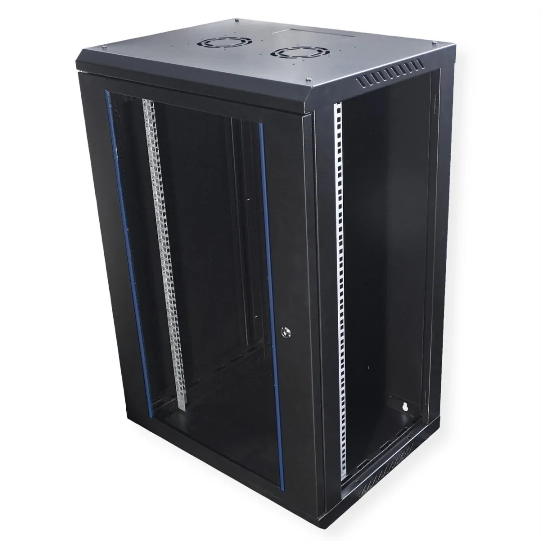Value 19 inch Wandbehuizing 18HE Bouwpakket - 600x450mm Zwart