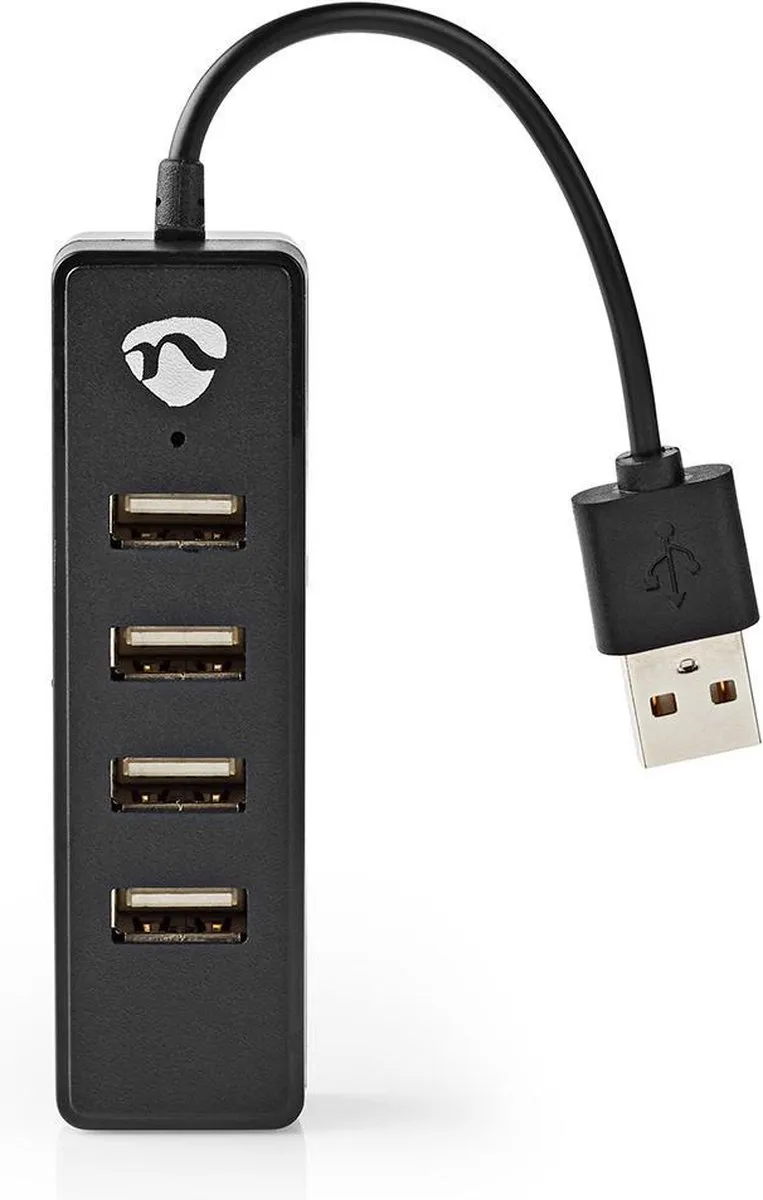 Nedis UHUBU2420BK USB-Hub 4 Poorten