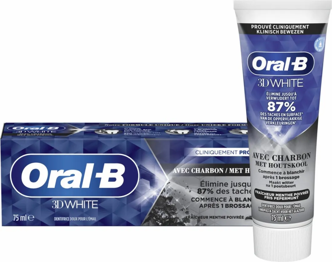 Oral-B 3D White Houtskool Tandpasta