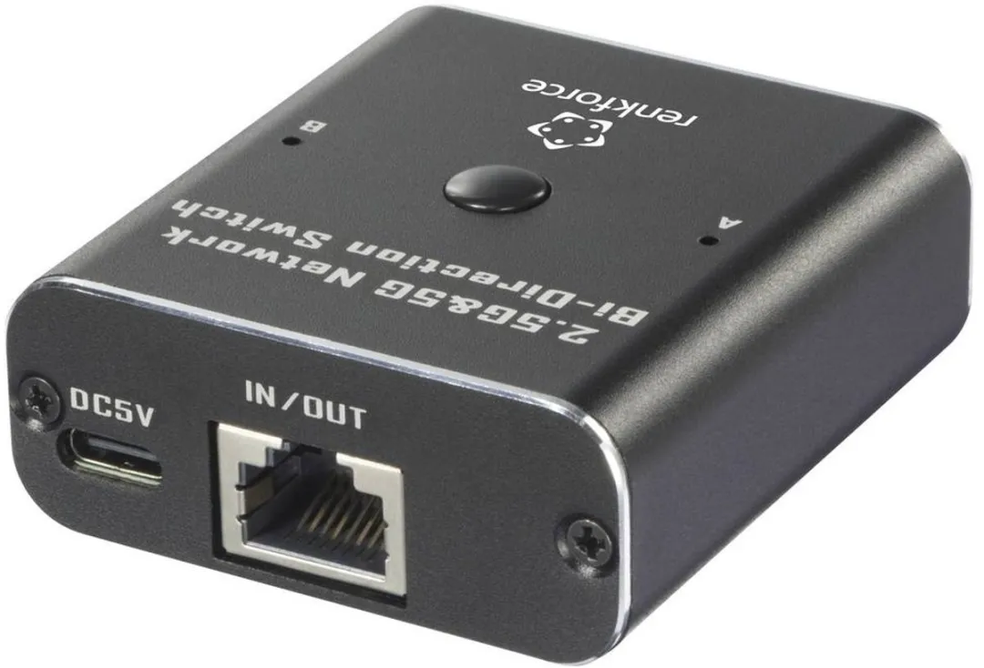 Renkforce RF-6736628 Netwerk Switch 5 Gbps - 2 Poorten - Zwart