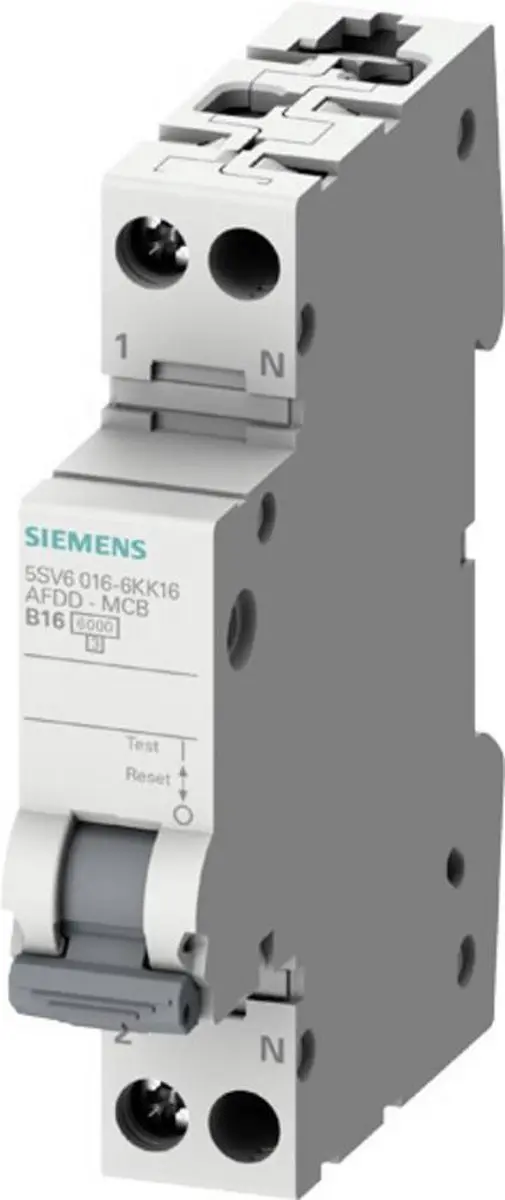 Siemens 5SV60166KK13 Brandbeveiligingsschakelaar 2-polig 13A 0,03A - afbeelding 3 van 6