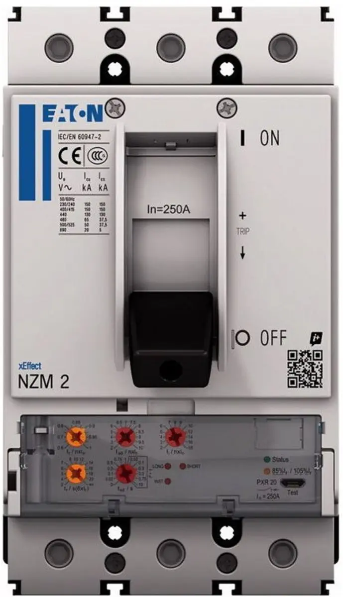 Eaton NZM2 PXR20-vermogensschakelaar, 160 A, 4p, schroefklem, 191643