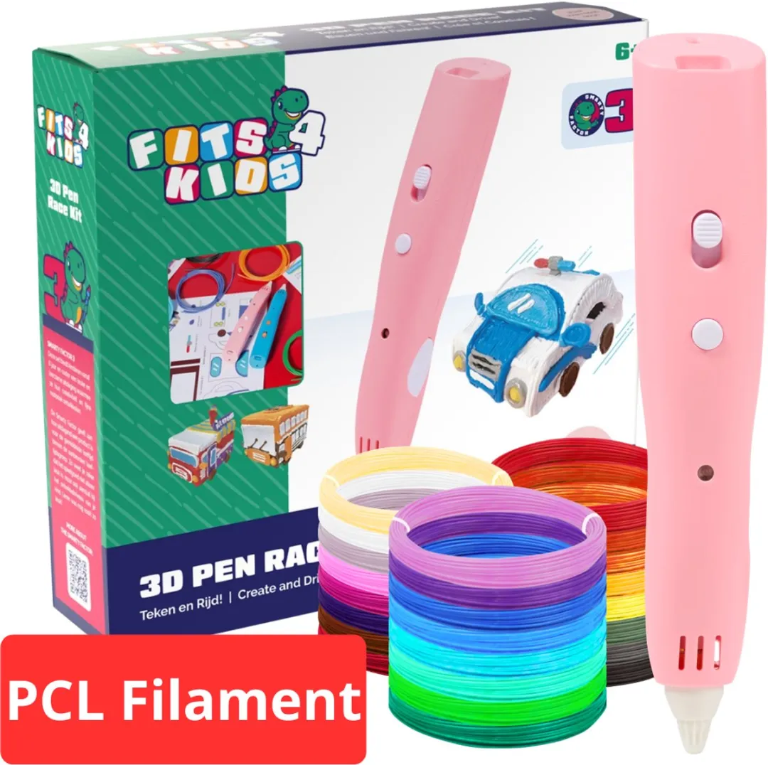 Fits4Kids 3D Pen Race Kit Draadloos Roze