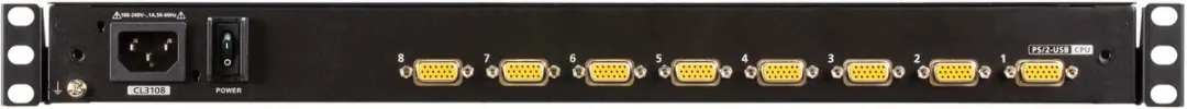 Aten CL3108NX KVM Switch 8 Poorten - 18,5 inch TFT - Zwart - afbeelding 2 van 4