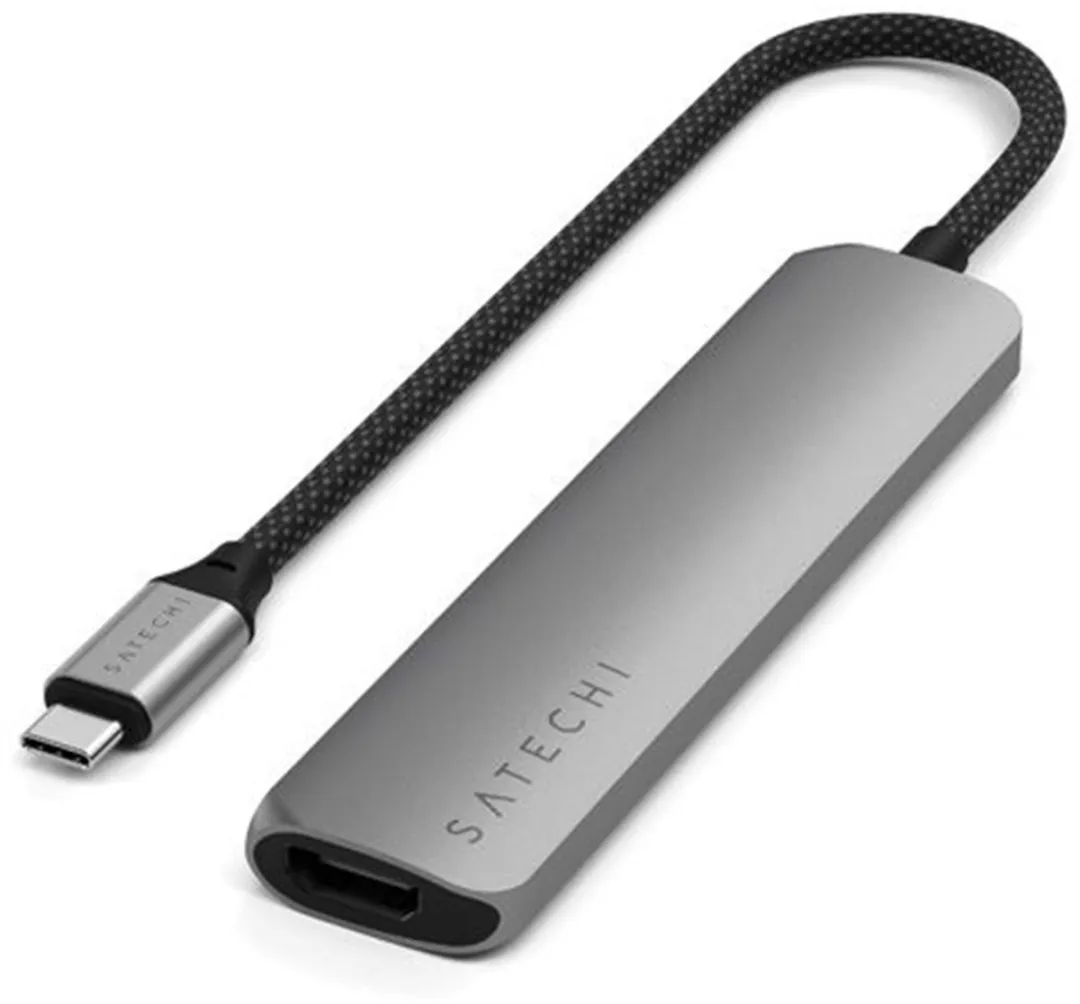 Satechi ST-P7SK USB-C 7-in-1 Adapter - Grijs