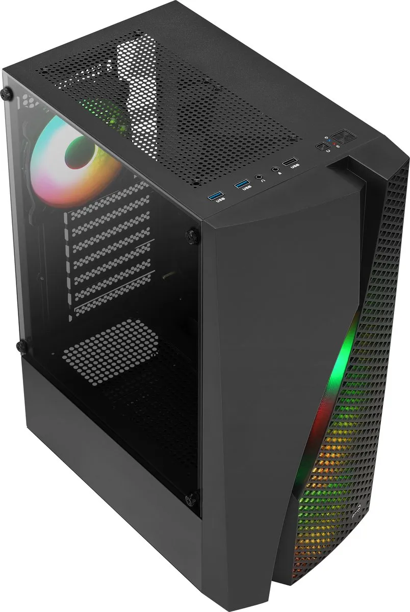 Aerocool WAVEBKV3 Midi Tower - Zwart