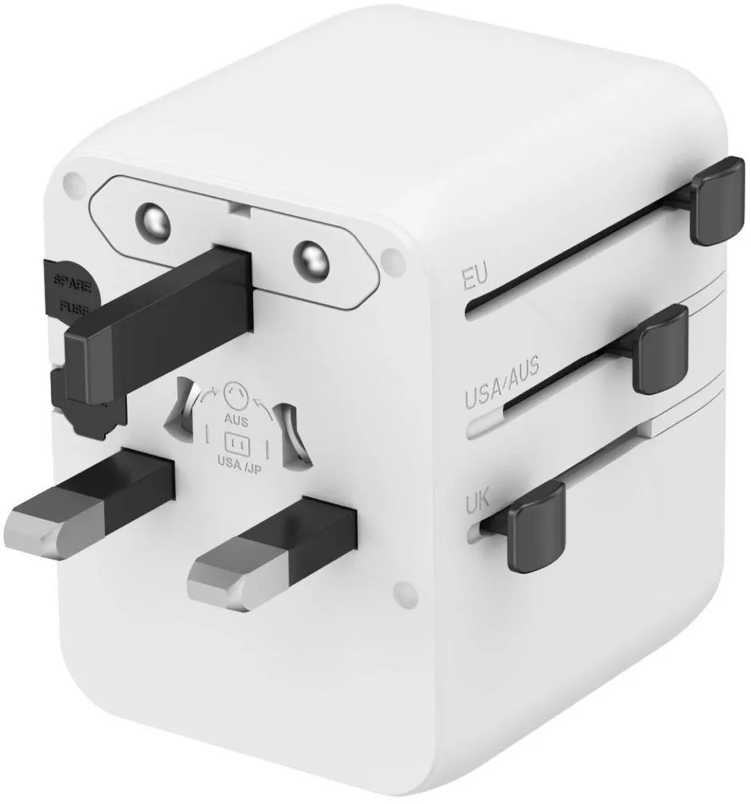 Gembird Universele Reisadapter 20W - Wit - afbeelding 6 van 6