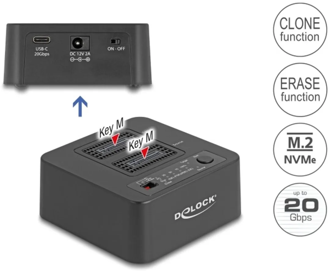 Delock 64300 USB 20Gbps M.2 Docking Station