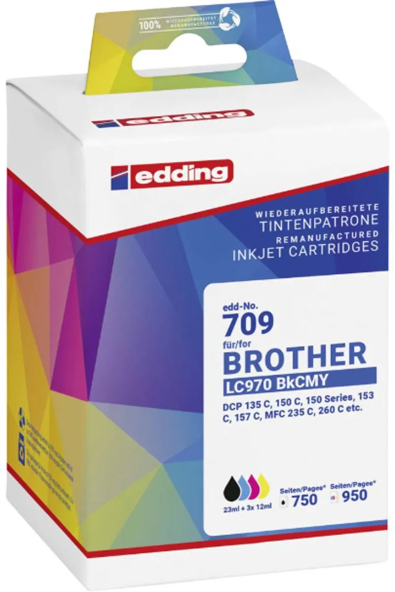 edding Inktcartridge Compatibel LC-970BKCMY