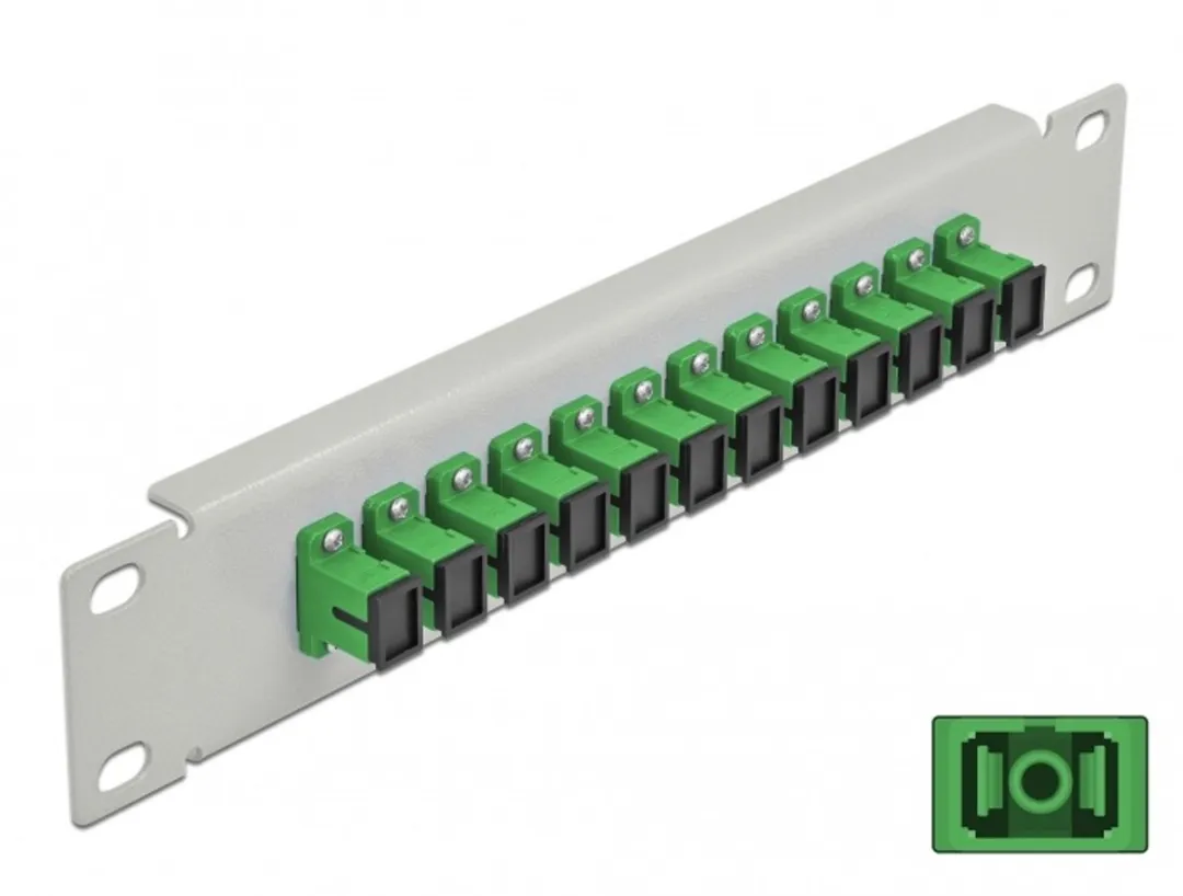 Delock 10" Fiber Optic Patch Panel 12 Port SC Simplex