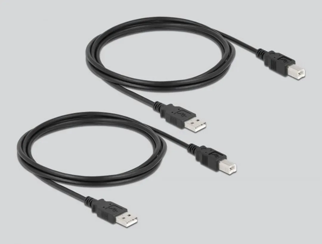 Delock USB 2.0 Switch 2 pc's naar 1 apparaat - Zwart