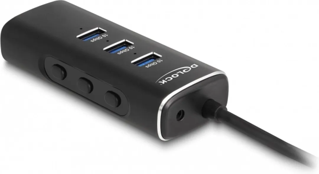 Delock 64234 USB 3.2 Hub Type-C - 6 Poorten - Zwart
