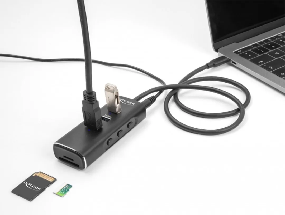 Delock 64234 USB 3.2 Hub Type-C - 6 Poorten - Zwart