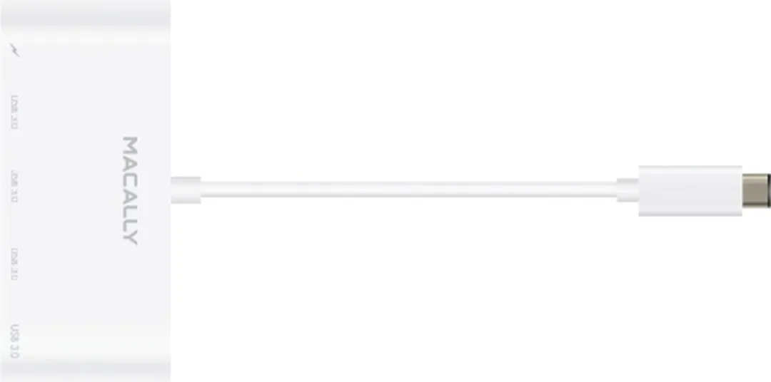 Macally UC3HUB4C USB-C Hub - 5 Poorten Wit