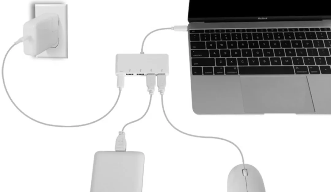 Macally UC3HUB4C USB-C Hub - 5 Poorten Wit - afbeelding 6 van 6