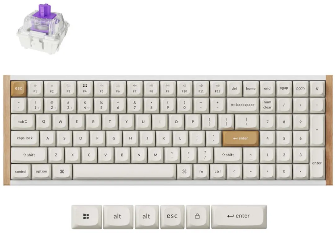 Keychron K4 HE K4H-Q1 Toetsenbord - Wit