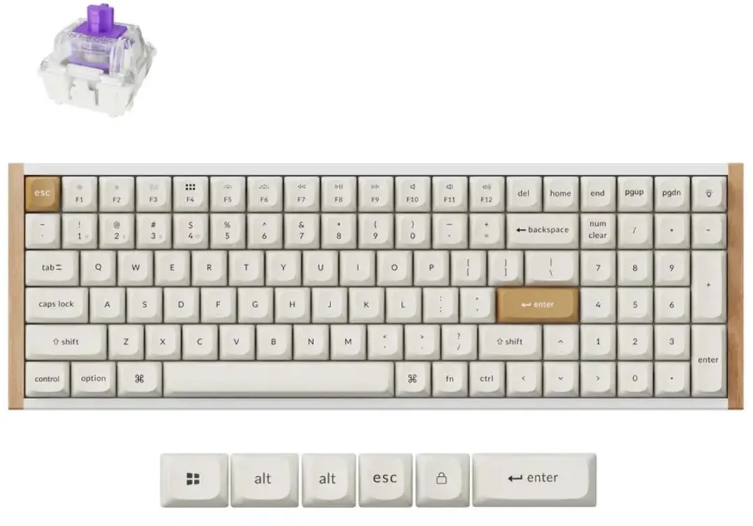 Keychron K4 HE K4H-Q1 Toetsenbord - Wit - afbeelding 6 van 6