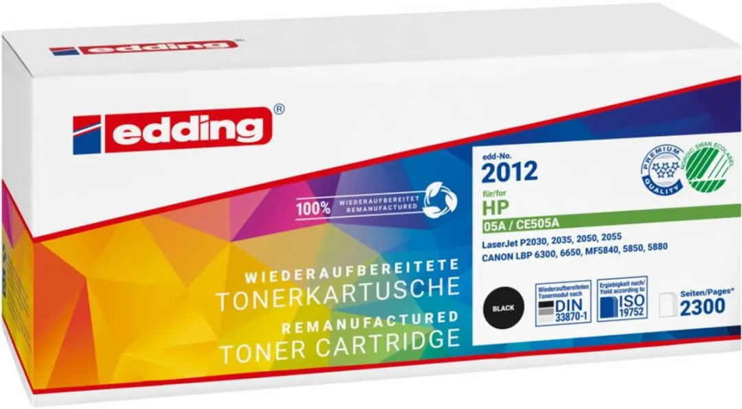 edding EDD-2012 Tonercassette - 2300 Pagina's - Zwart