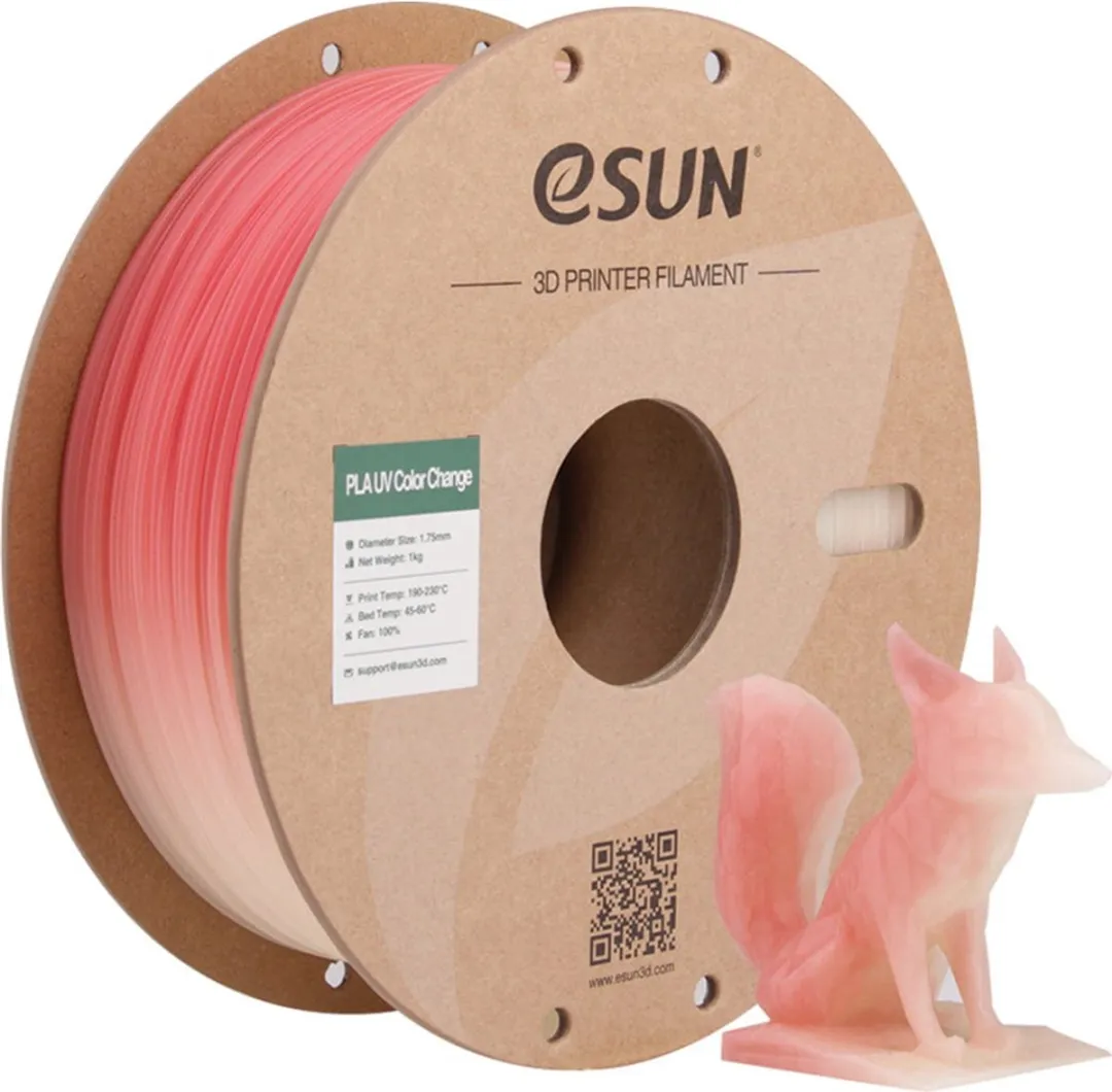 ESUN PLA-UV Color Change Rood 1.75mm 3D Printerfilament 1kg