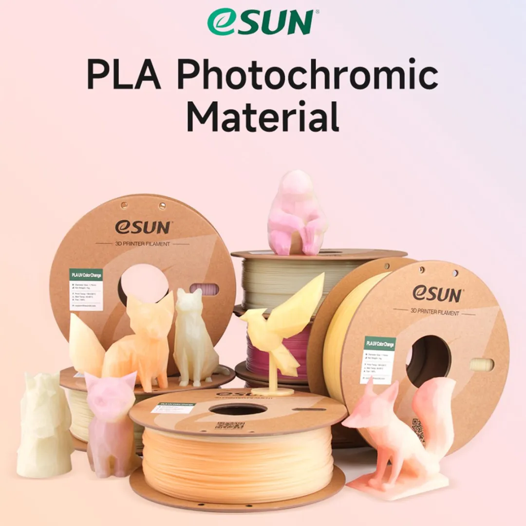 ESUN PLA-UV Color Change Rood 1.75mm 3D Printerfilament 1kg
