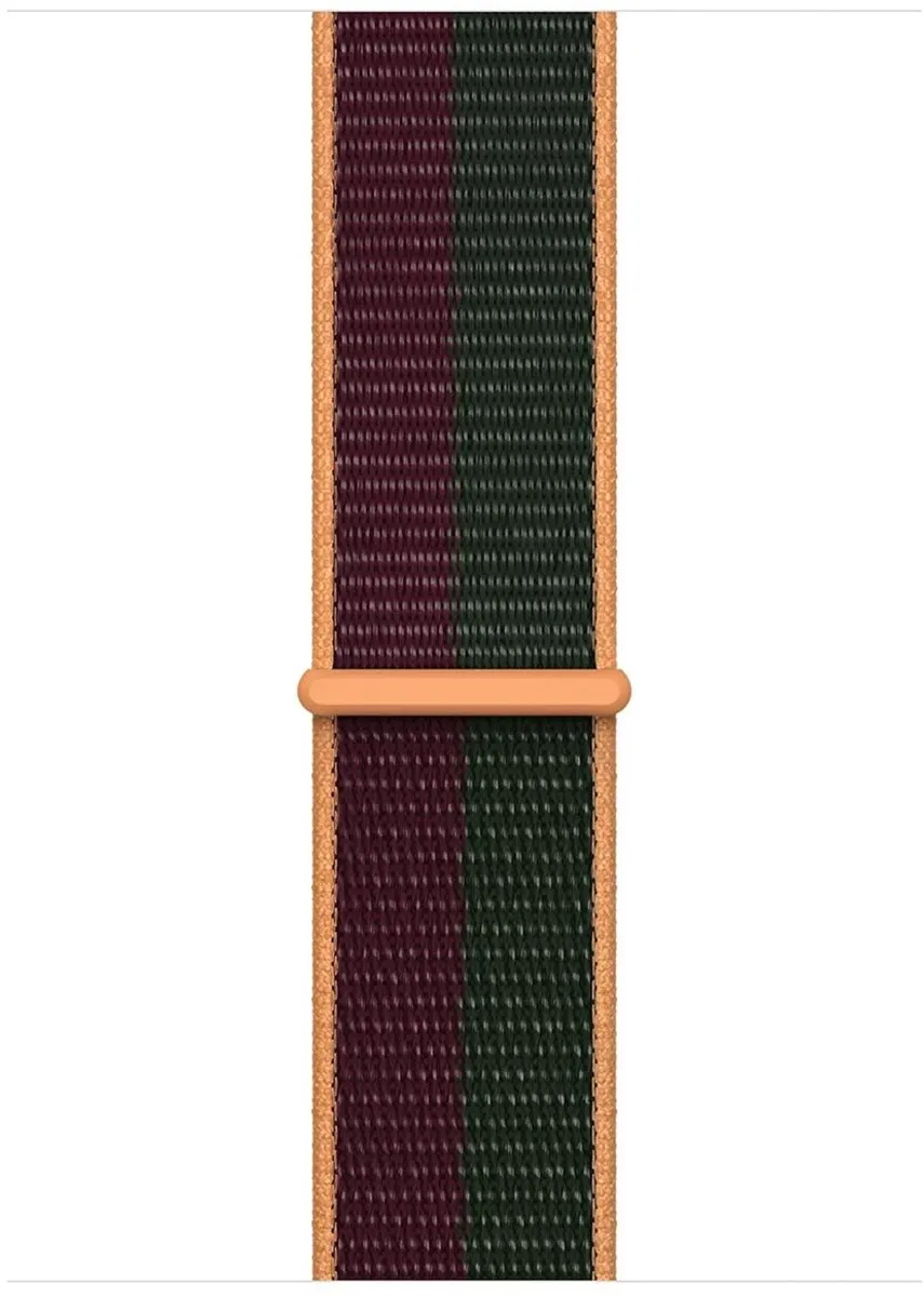Apple Watch Sport Loop 45mm - Dark Cherry/Forest Green