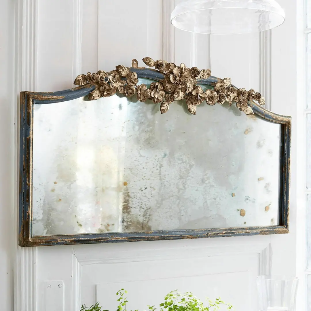 Loberon Juliers Spiegel - Antiekblauw/Goud - afbeelding 4 van 6