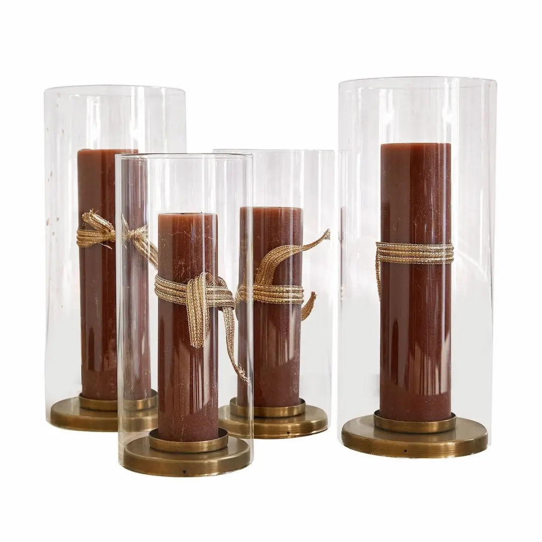 Loberon Kriven Windlicht Set van 4