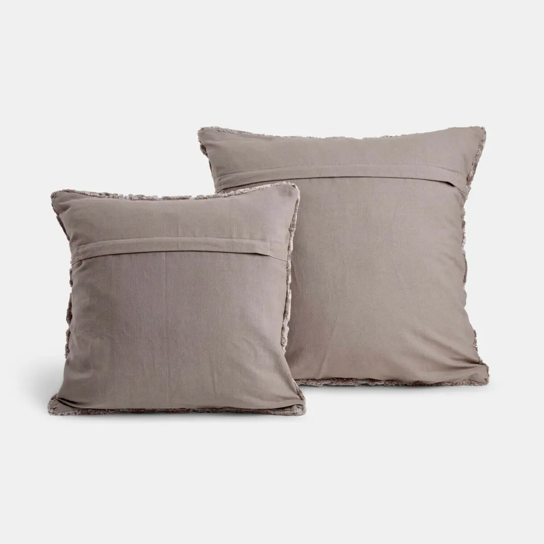 Loberon Lorivelle Kussenhoes Set van 2 - Grijs/Crème - afbeelding 2 van 6