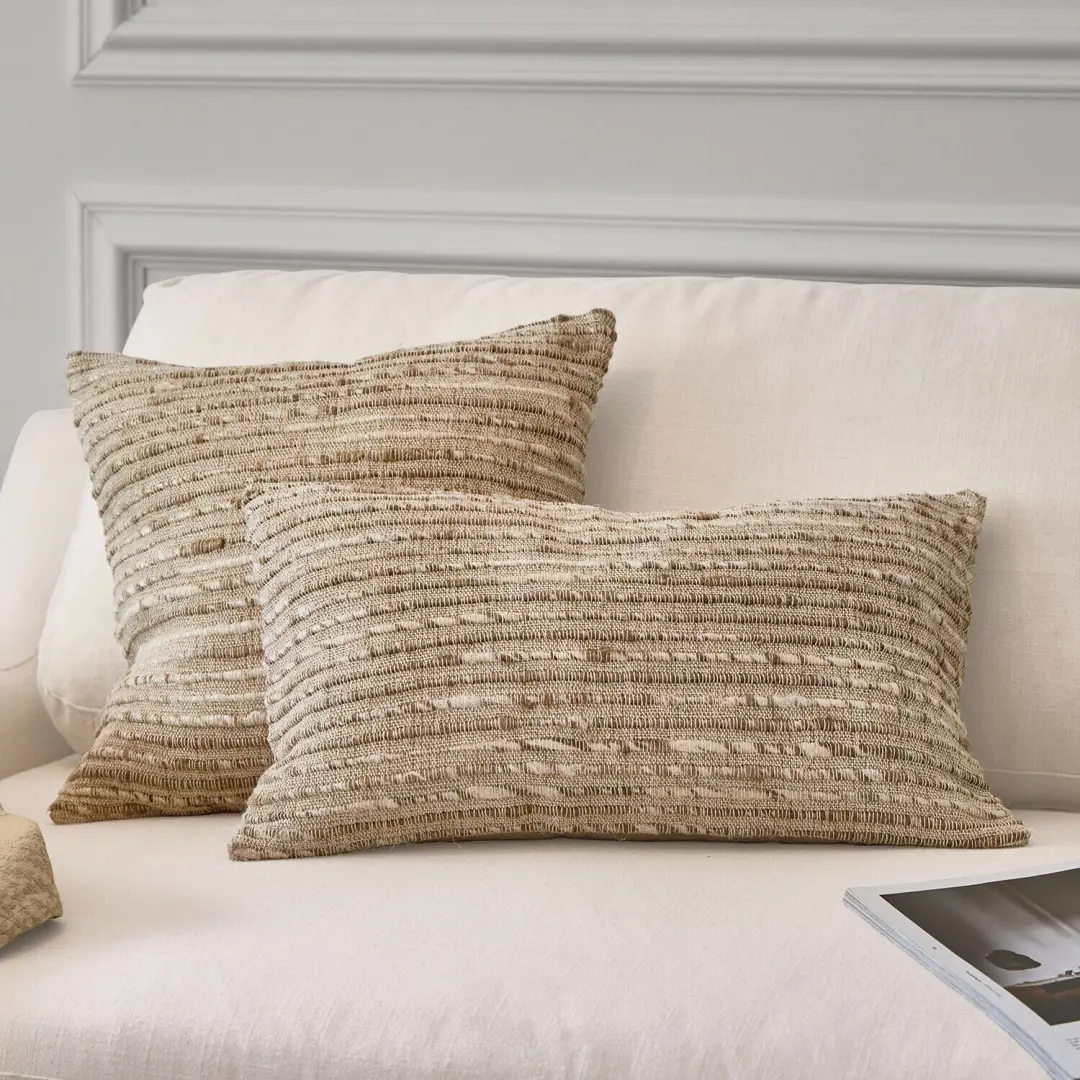 Loberon Péravelle Kussenhoes set van 2 - Beige - afbeelding 6 van 6