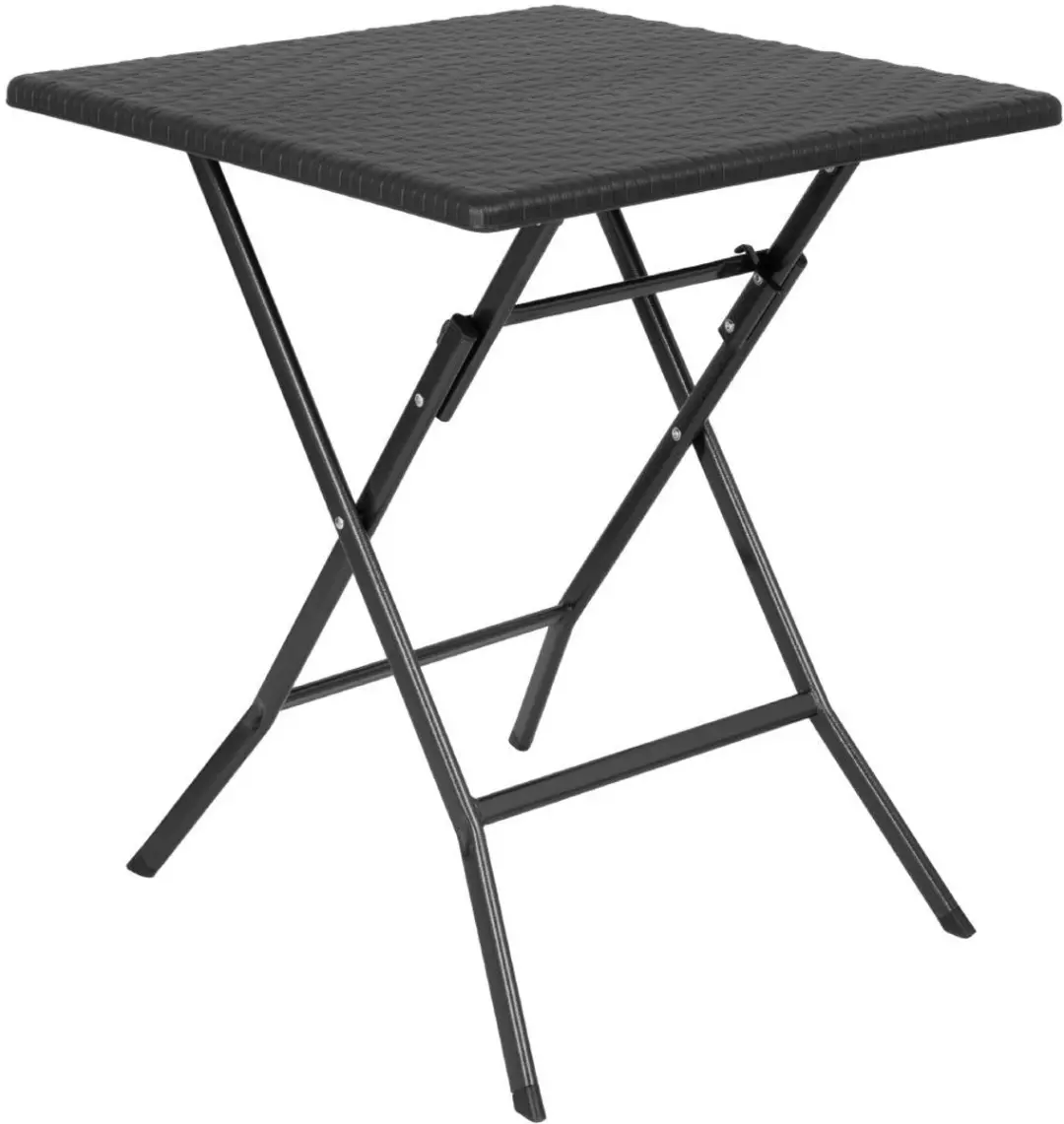 Bolero vierkante inklapbare tafel zwart 620mm