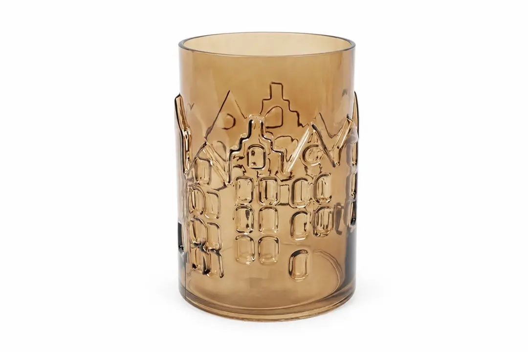 Countryfield Windlicht Huisjes Glas 13x16cm