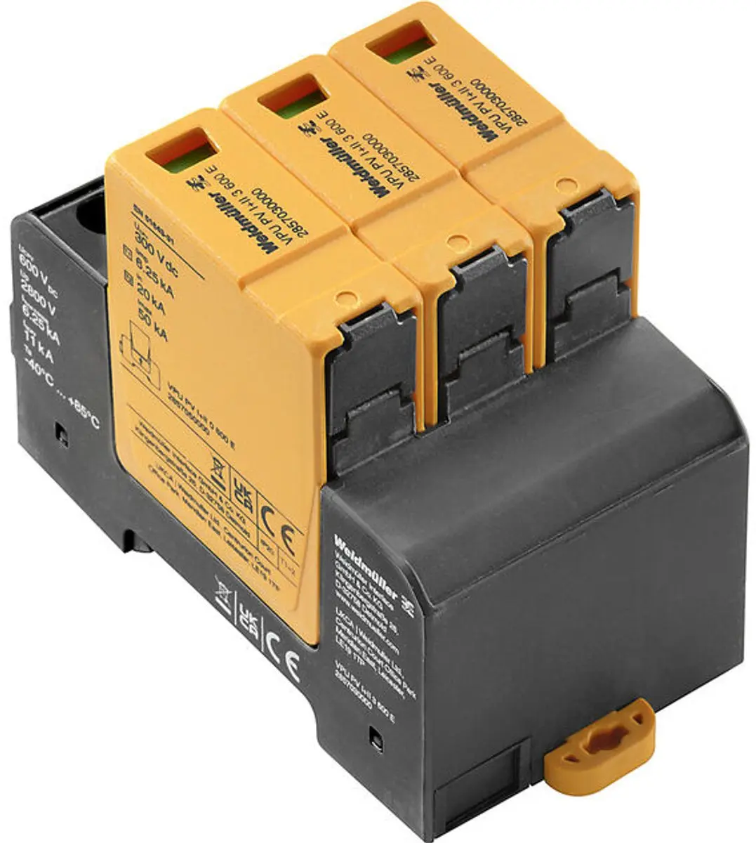 Weidmüller VPU PV I+II 3 600 E 2857030000 Overspanningsbeveiliging