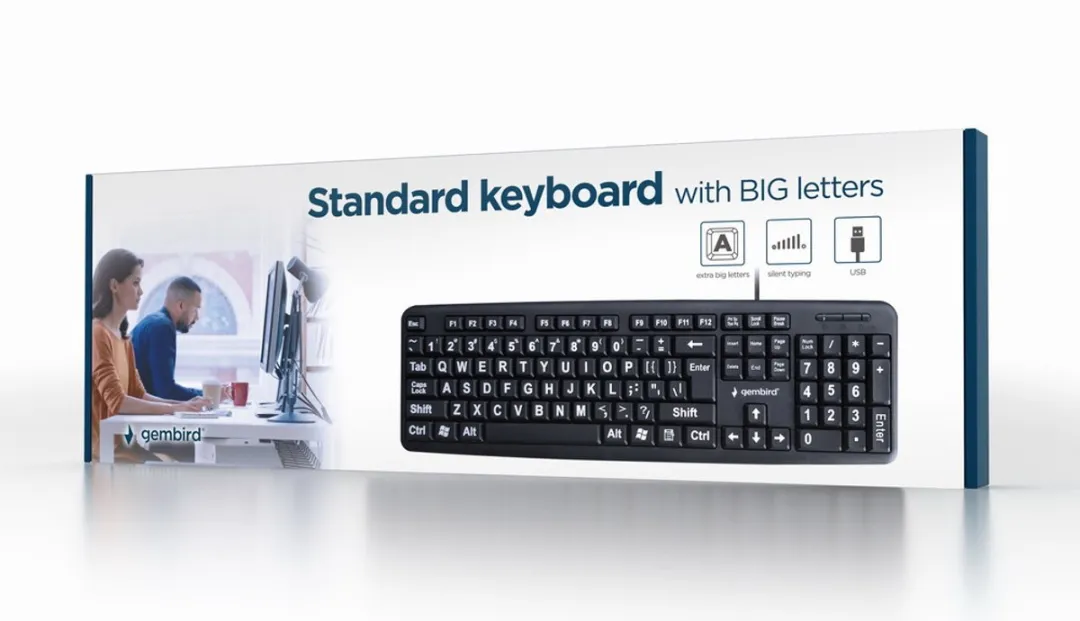 Gembird KB-US-103 USB Toetsenbord - Zwart - 1,5m