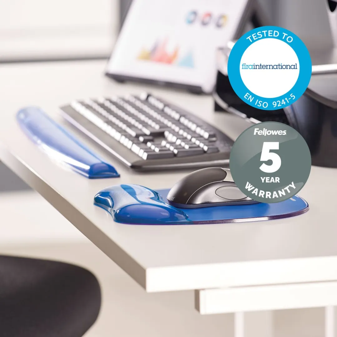 Fellowes Polssteun Crystals - Blauw